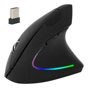 Ergonomic Wireless Vertical Mouse - 6 Buttons, Adjustable DPI for Laptop & PC
