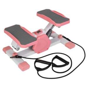 Compact Quiet Stepper with Resistance Bands & Timer - 330LB Capacity for Home Fitness