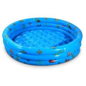 Durable Inflatable Family Pool - 51x13” Foldable Swim Center with Drain Plug
