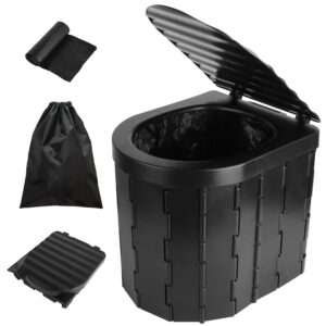 Compact Foldable Travel Toilet for Camping & Hiking - Includes Bag & Liners