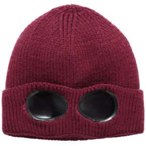 Chunky Knit Beanie with Goggles – Warm Unisex Winter Hat in 4 Colors