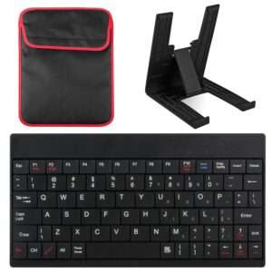 Compact 80-Key Wired Keyboard with USB, Bag & Stand for Android & Windows
